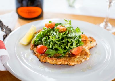 Chicken Paillard with Arugula