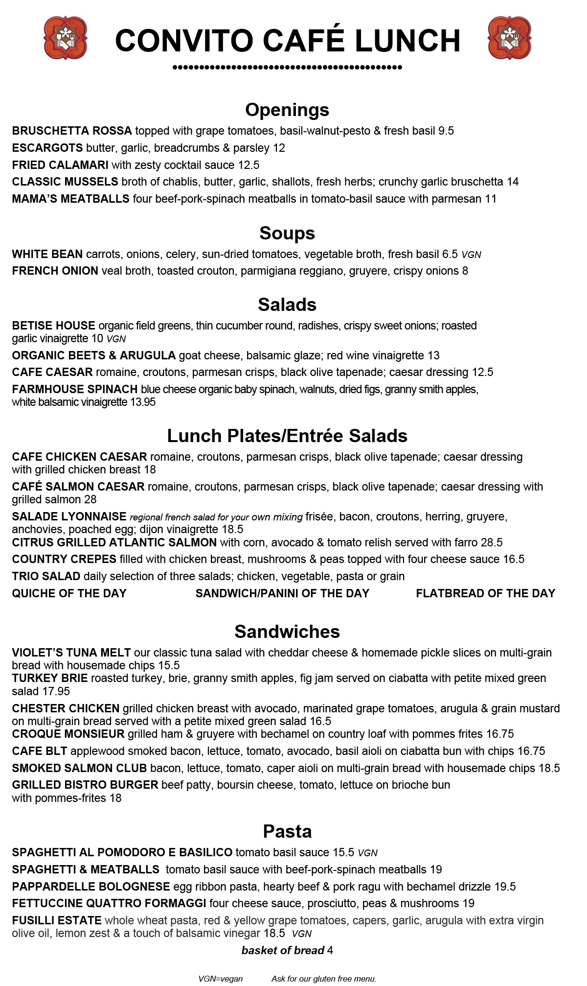 CONVITO CAFÉ LUNCH