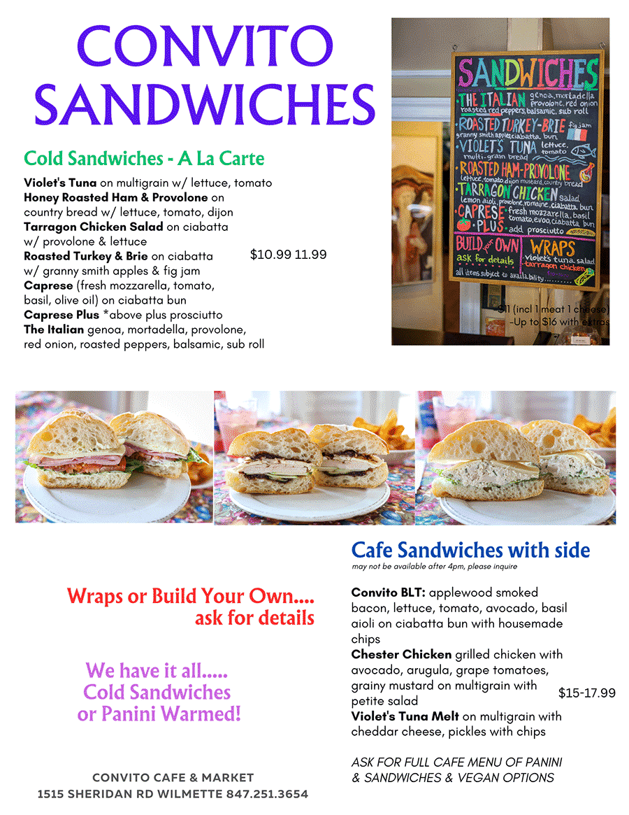 Convito Sandwiches