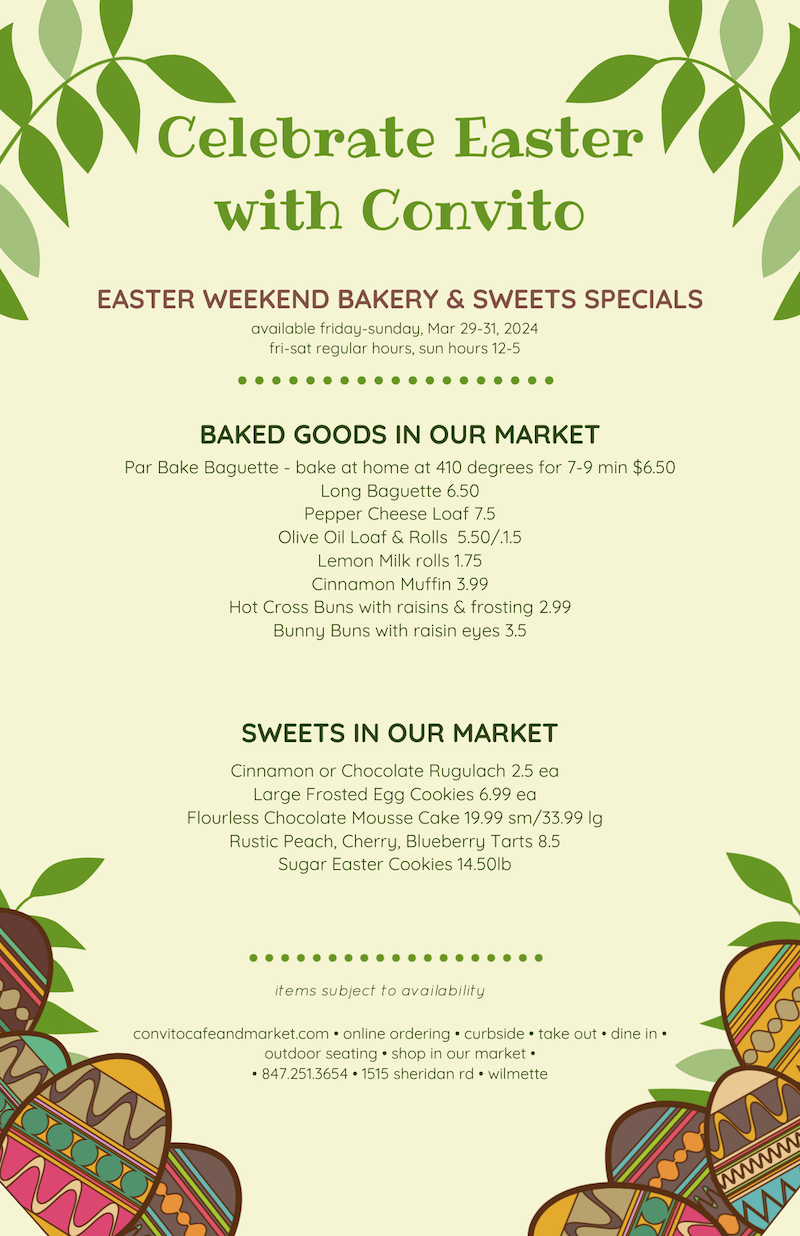 Convito Market Easter Market Specials 2024