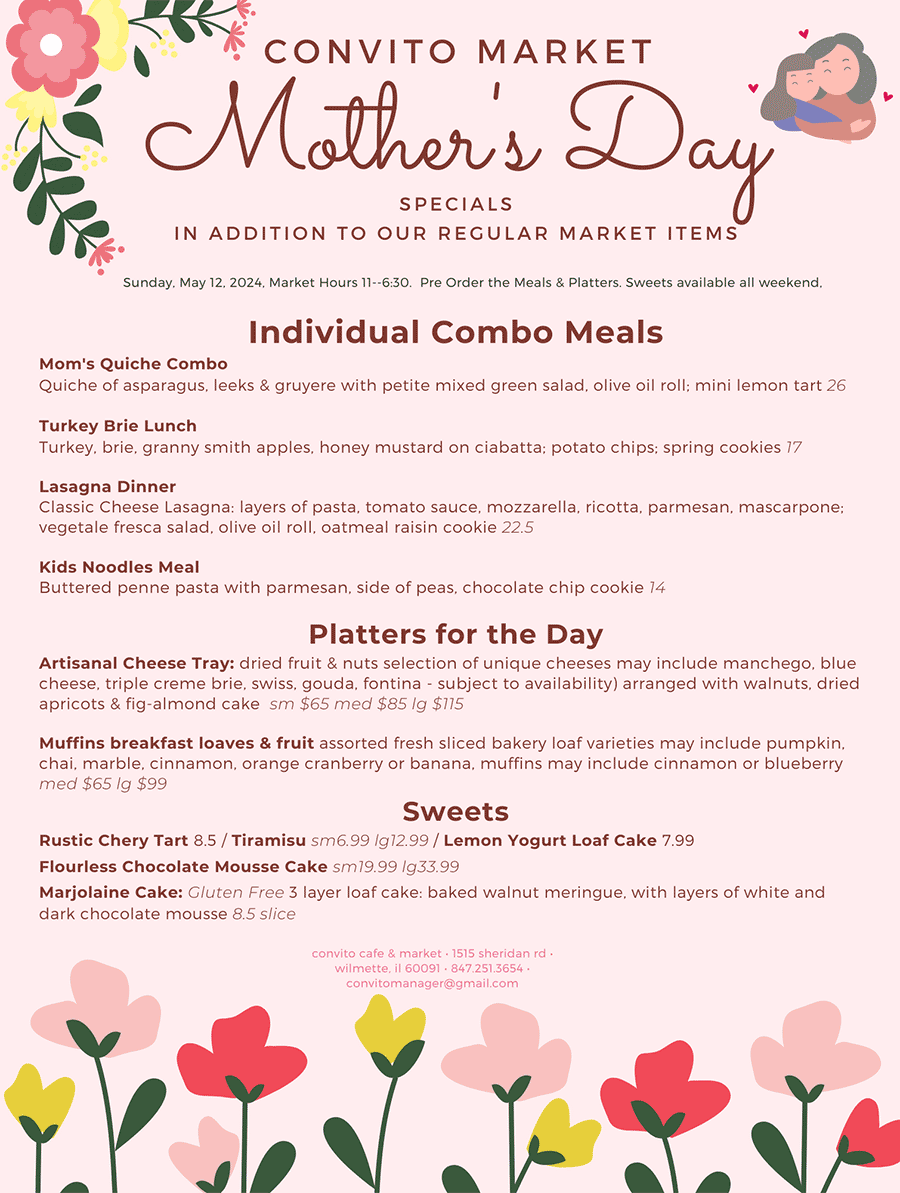 Convito Market Mother's Day Specials - 2024