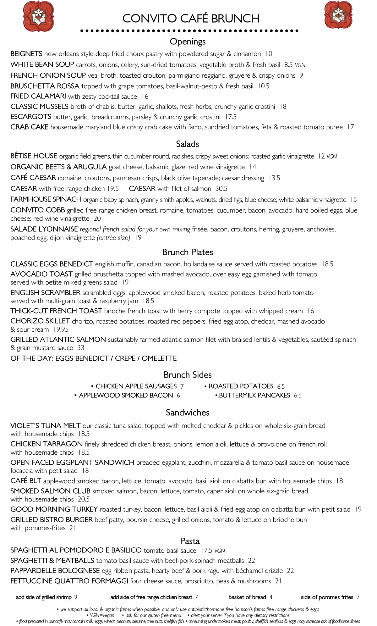 Brunch Menu