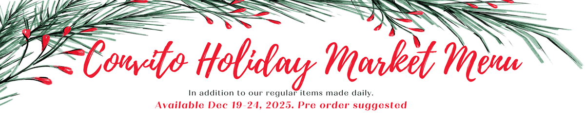 Convito Holiday Market Menu