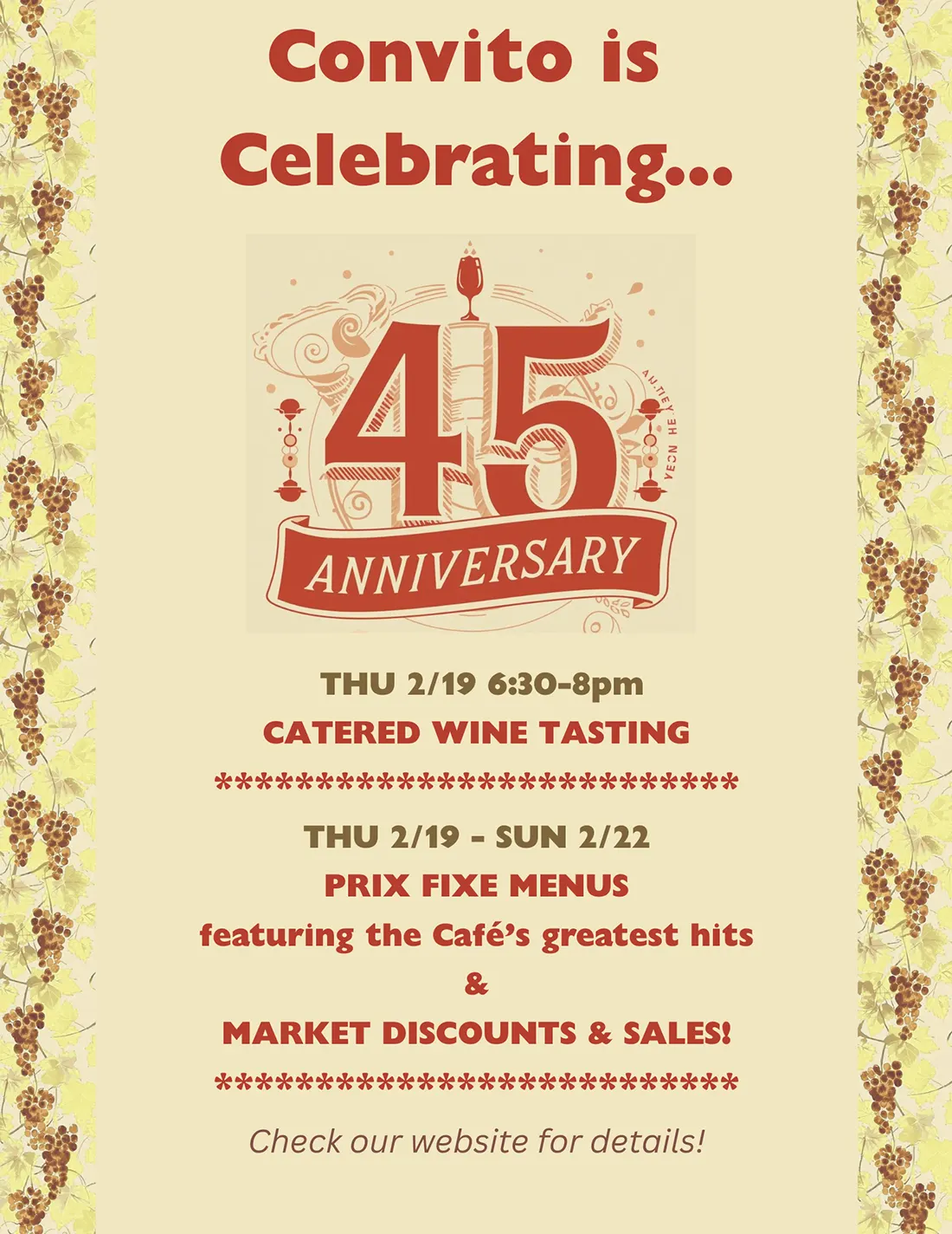 Convito 45th Anniversary