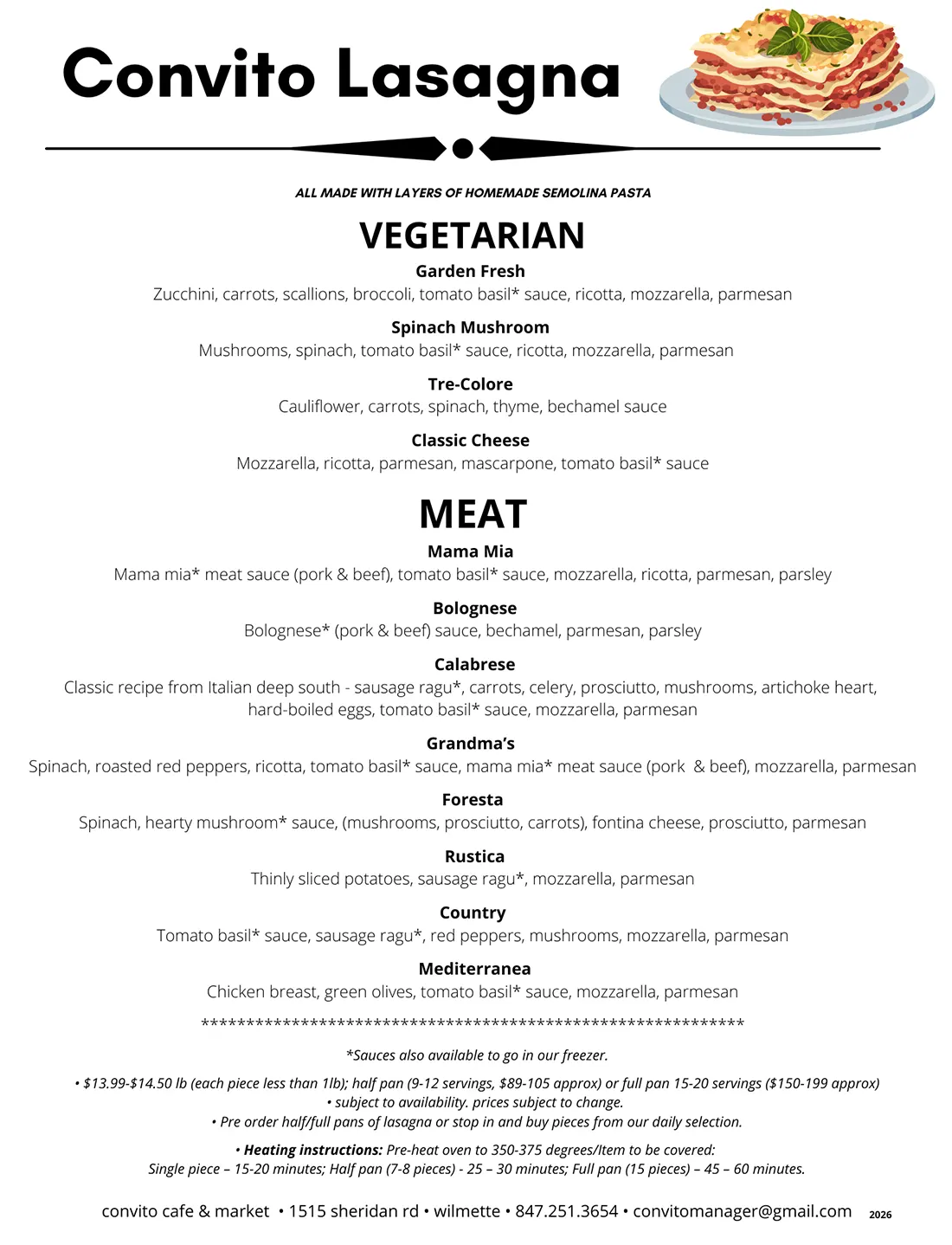 Convito Lasagna 2026