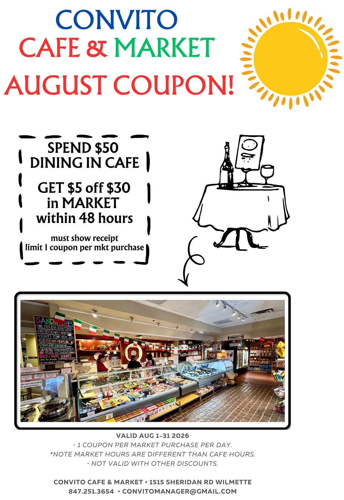 Convito August 2026 Coupon