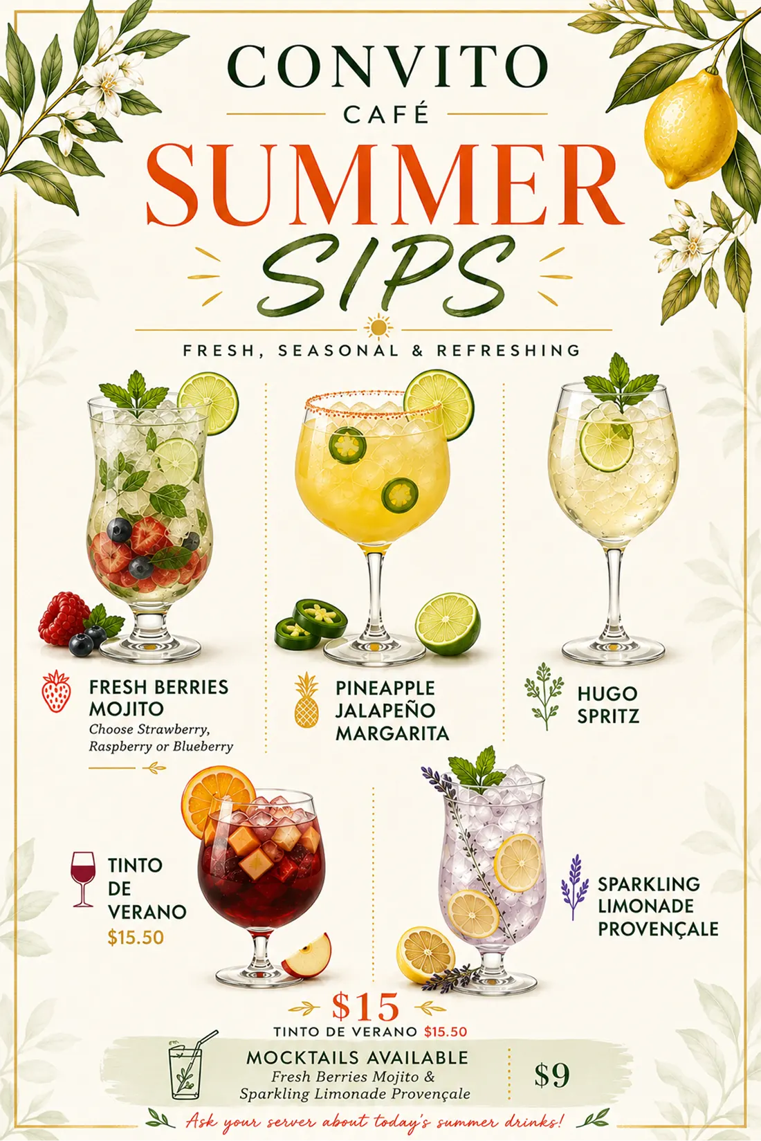 Convito Summer Sips