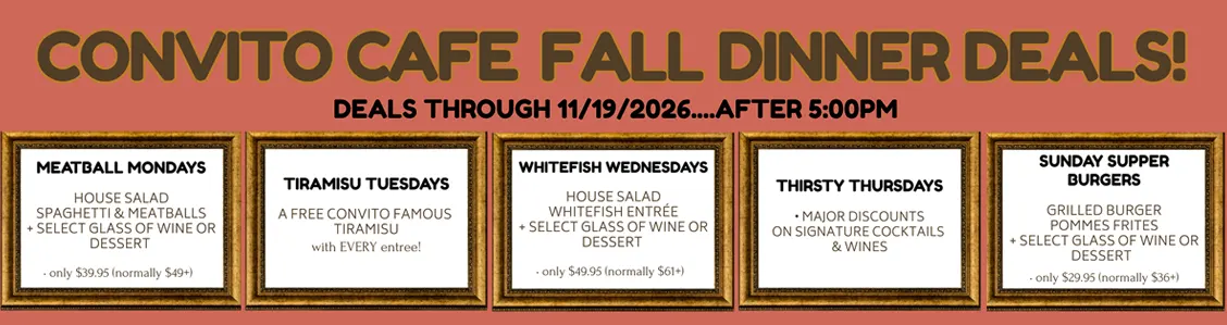 Click for details Convito Fall Deals 2026