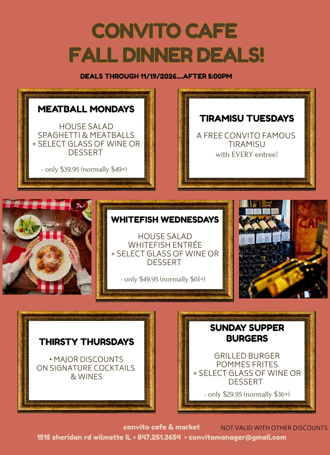 Convito Cafe Fall Deals 2026